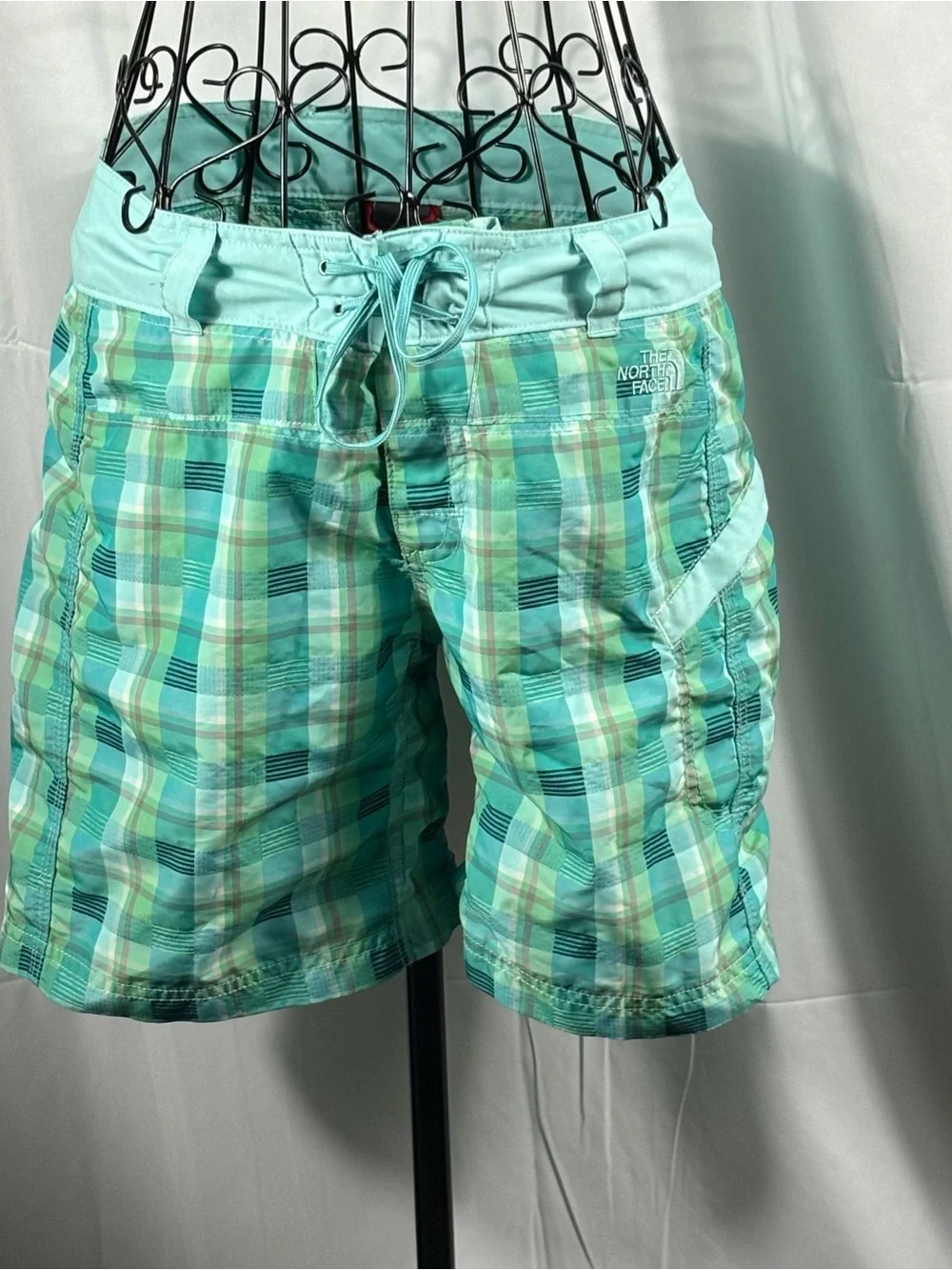 The North Face Women’s Aqua Plaid Bermuda Shorts